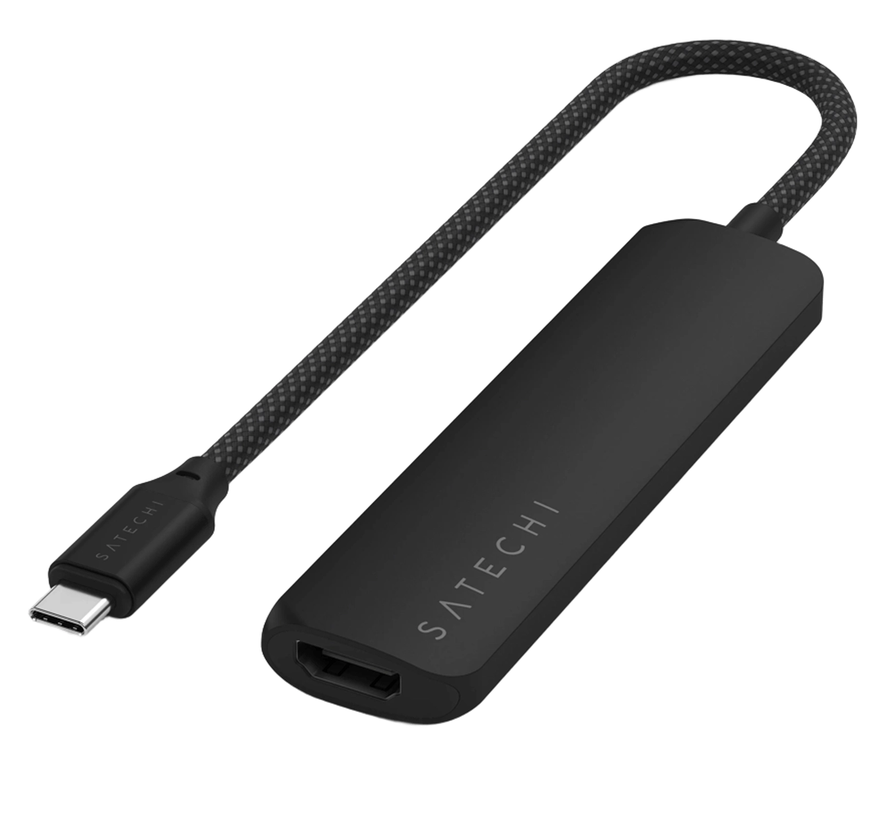 Многопортовой адаптер Satechi 4-in-1 USB-C Slim Multiport Adapter 4K Black (ST-P4SK)