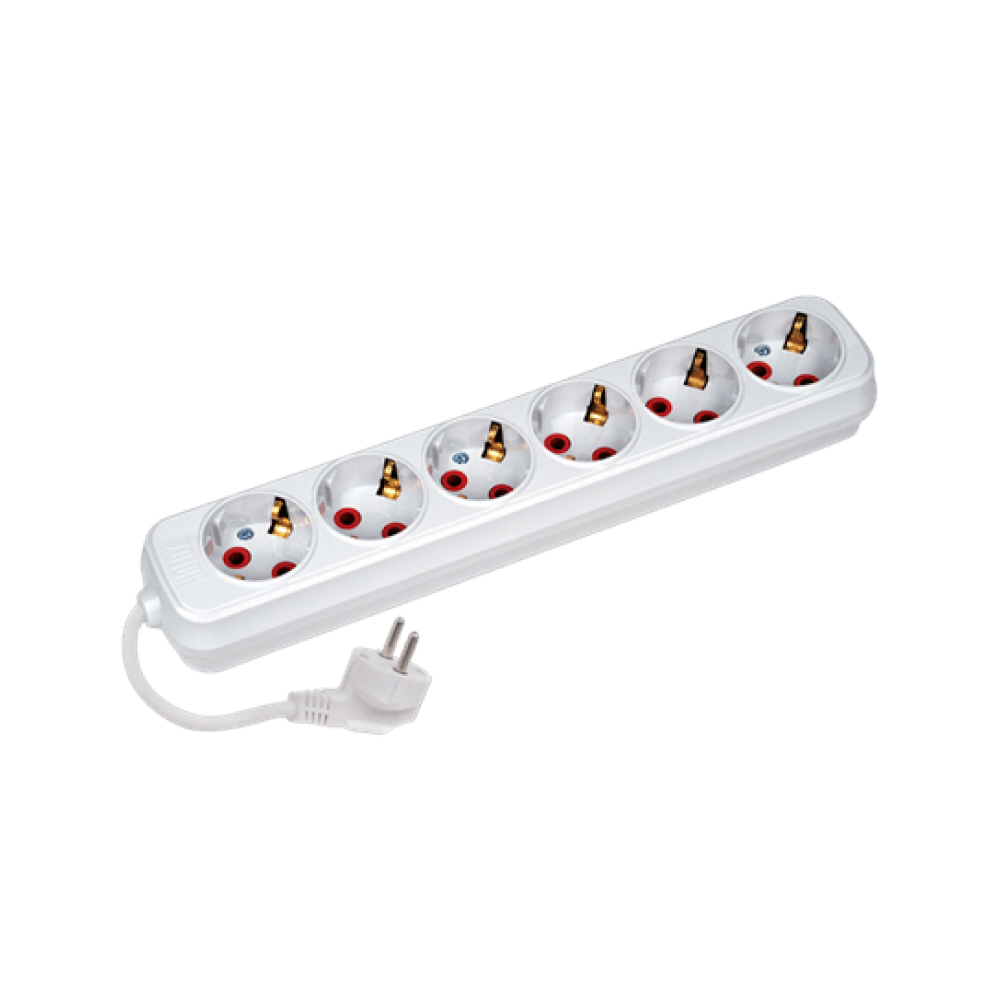 Подовжувач HOROZ ELECTRIC з заземленням та вимикачем 6/2 м 3х1 мм2 16A 250V (200-602-602-1)