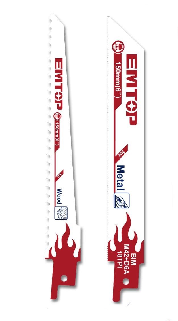 Набор полотен для сабельной пилы EMTOP ERSB0102 10 шт.