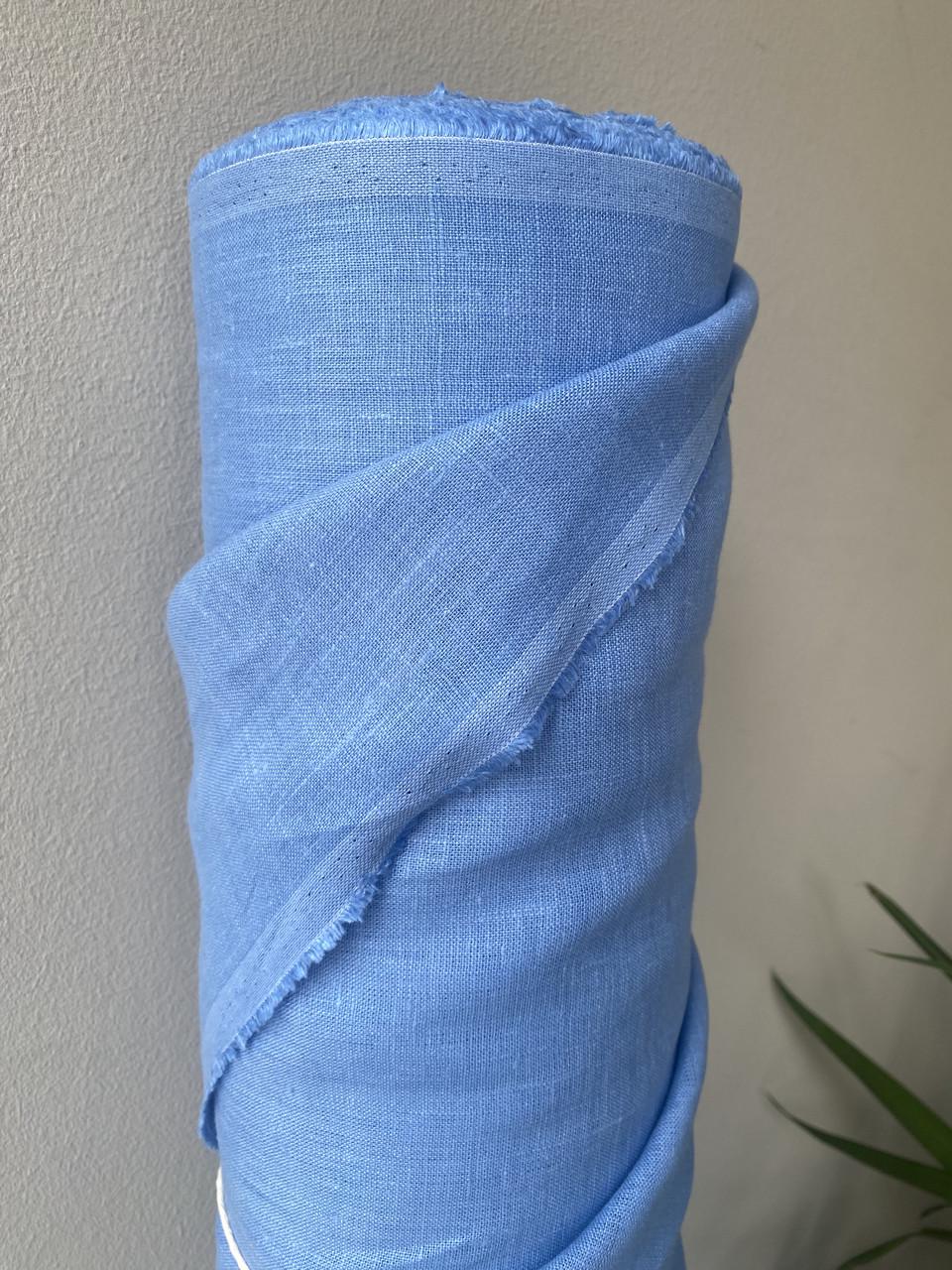 Ткань костюмная LINEN PLUS 100% лен 150 см 757 Голубой - фото 6 Ткань костюмная LINEN PLUS 100% лен 150 см 757 Голубой - фото 6