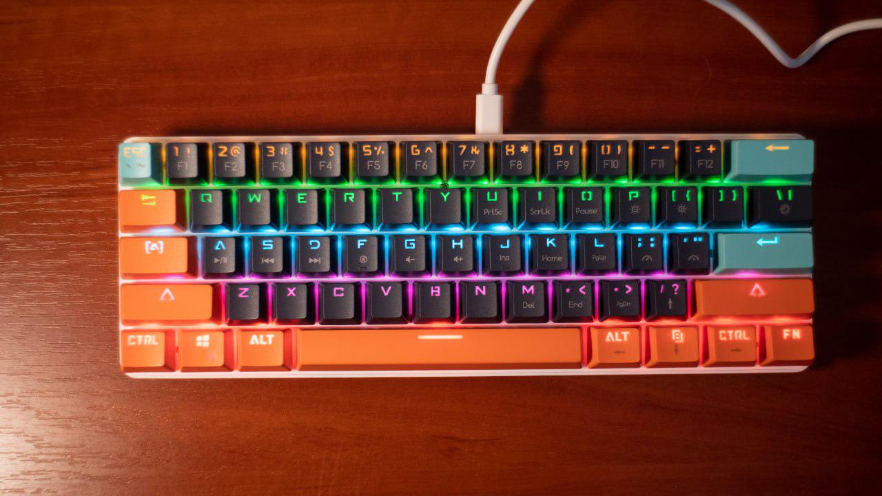 Клавиатура игровая механическая MUCAI MKA610 с красными переключателями 61 клавиша USB съемный кабель (27730416) - фото 5 Клавиатура игровая механическая MUCAI MKA610 с красными переключателями 61 клавиша USB съемный кабель (27730416) - фото 5