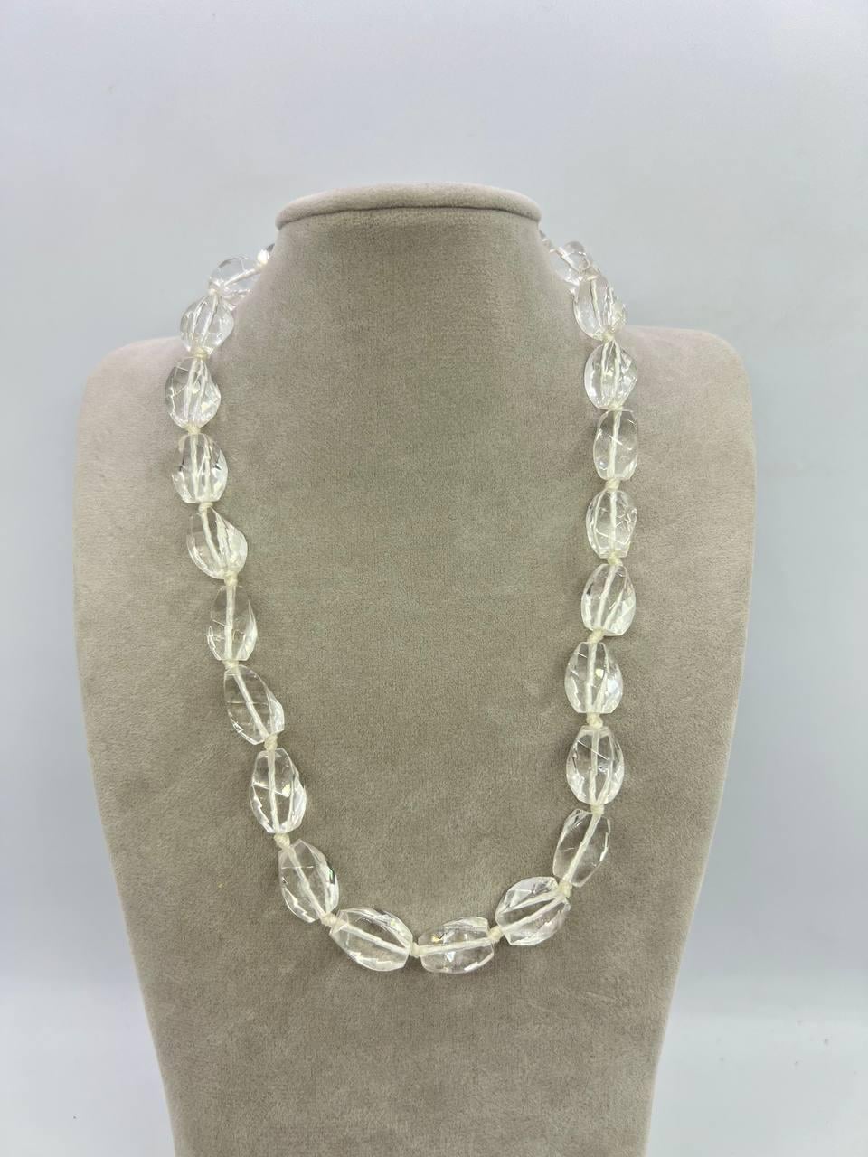 Бусы кварц 44 см Прозрачный (11811)