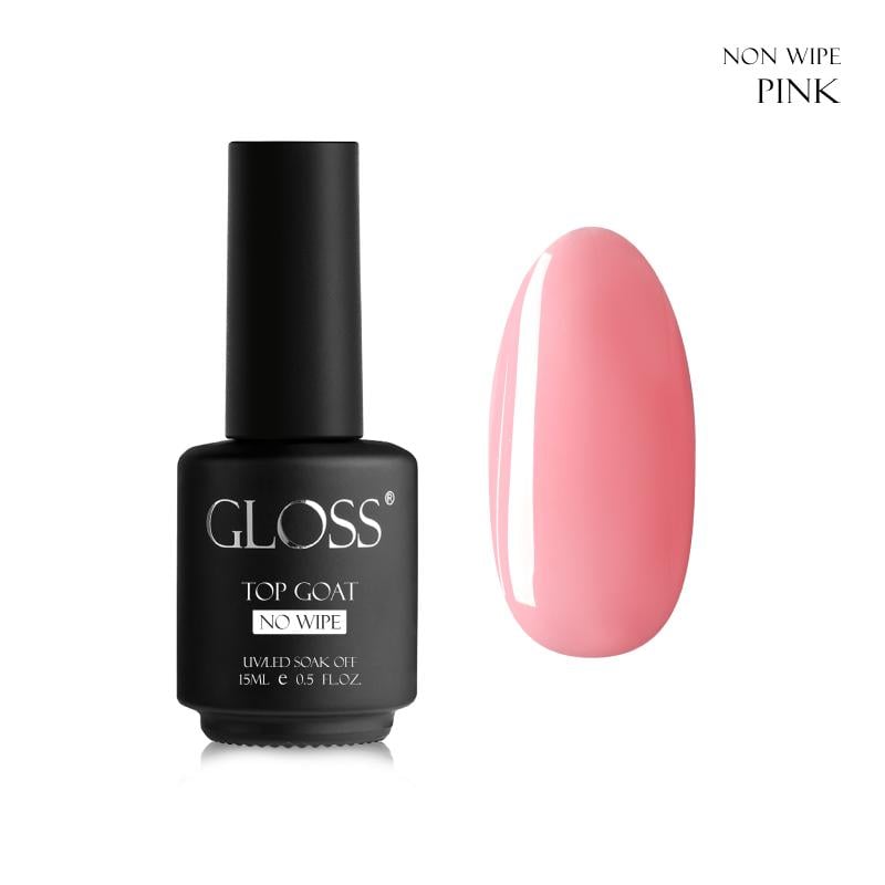 Топ камуфлюючий для гель-лаку GLOSS COMPANY Top coat 15 мл Pink (39847)