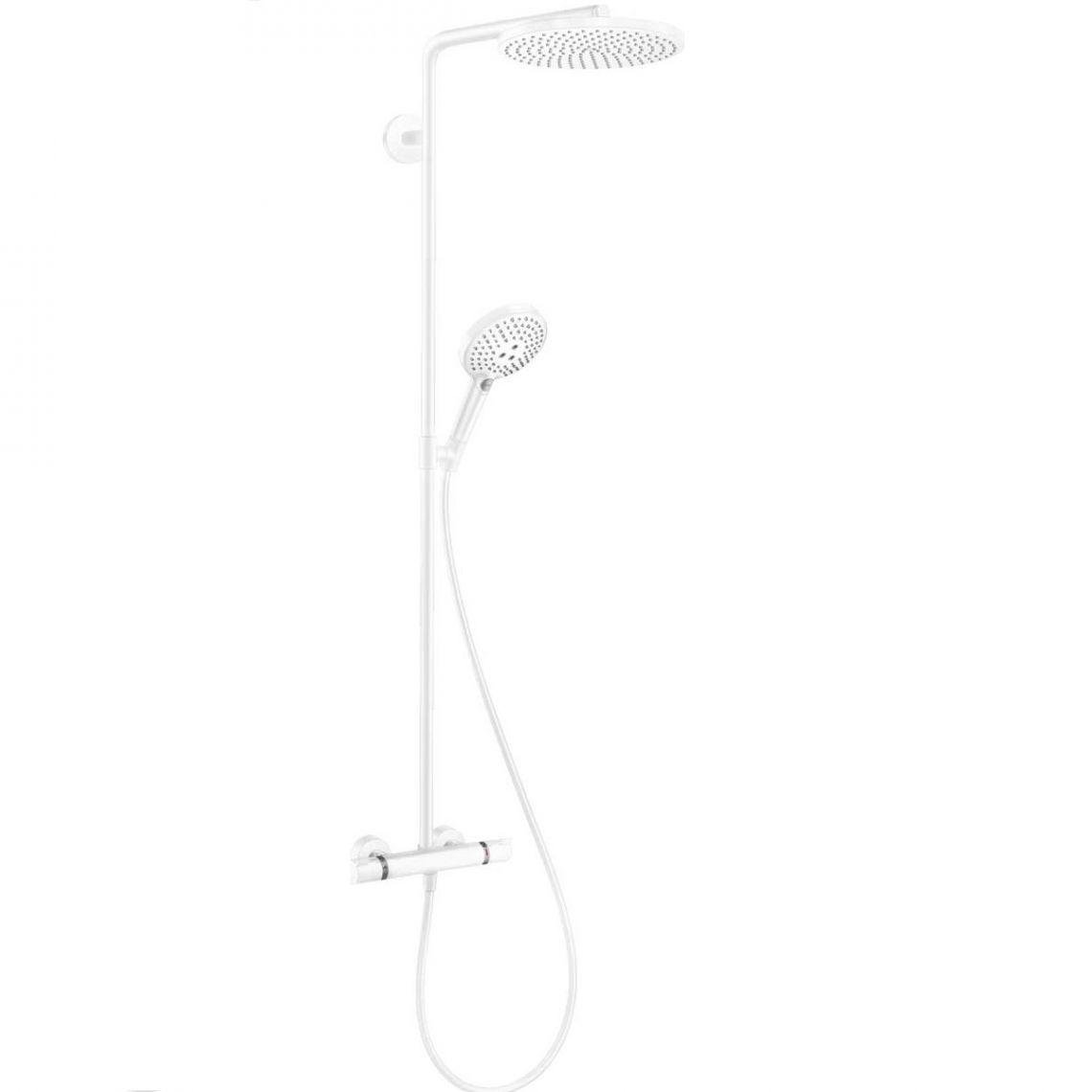 Душевая система Hansgrohe Raindance S 240 Showerpipe Powder Rain 1jet с термостатом Белый матовый (27633700)