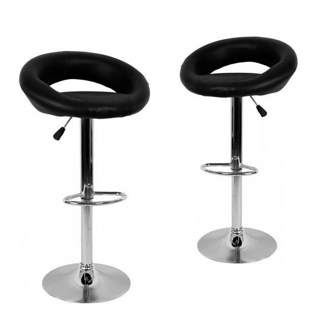 Барный стул со спинкой Bonro B-070 2 шт. Черный
