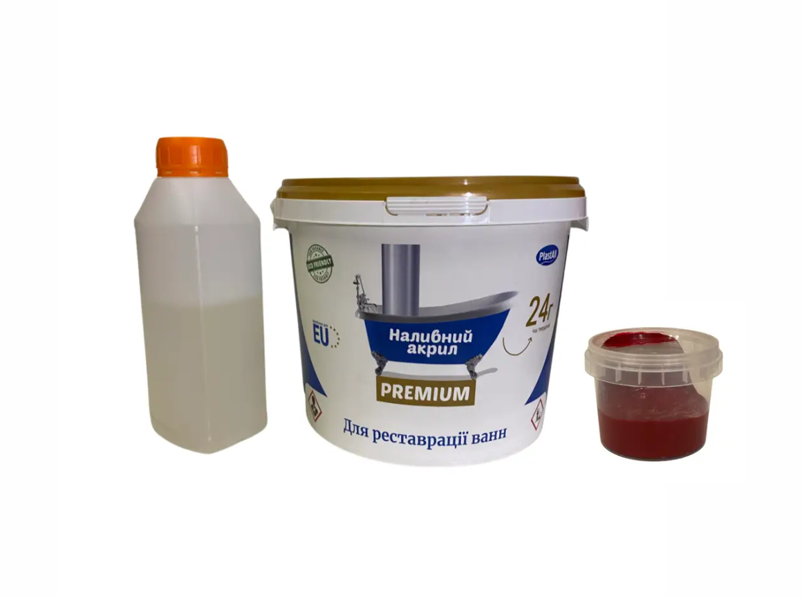Акрил для ванн жидкий Plastall Premium 1,2 м 2,6 кг Красный (14963111)