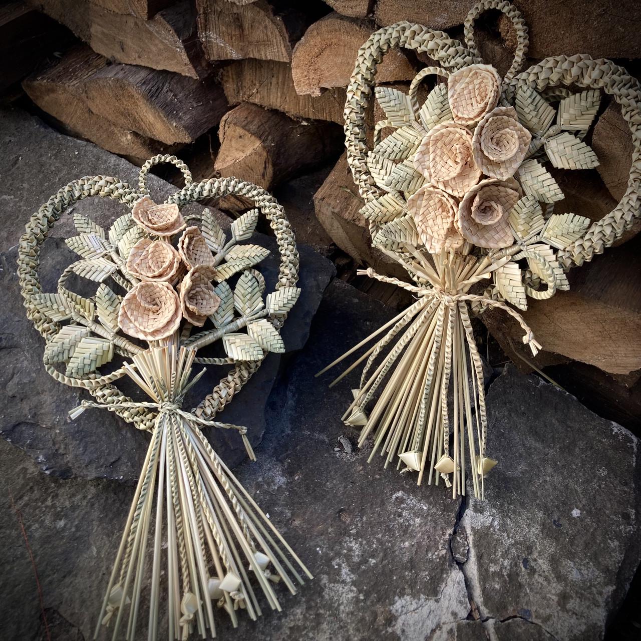 Плетеное панно из ржаной соломы Сердце 35 см (1975496768) - фото 2 Плетеное панно из ржаной соломы Сердце 35 см (1975496768) - фото 2