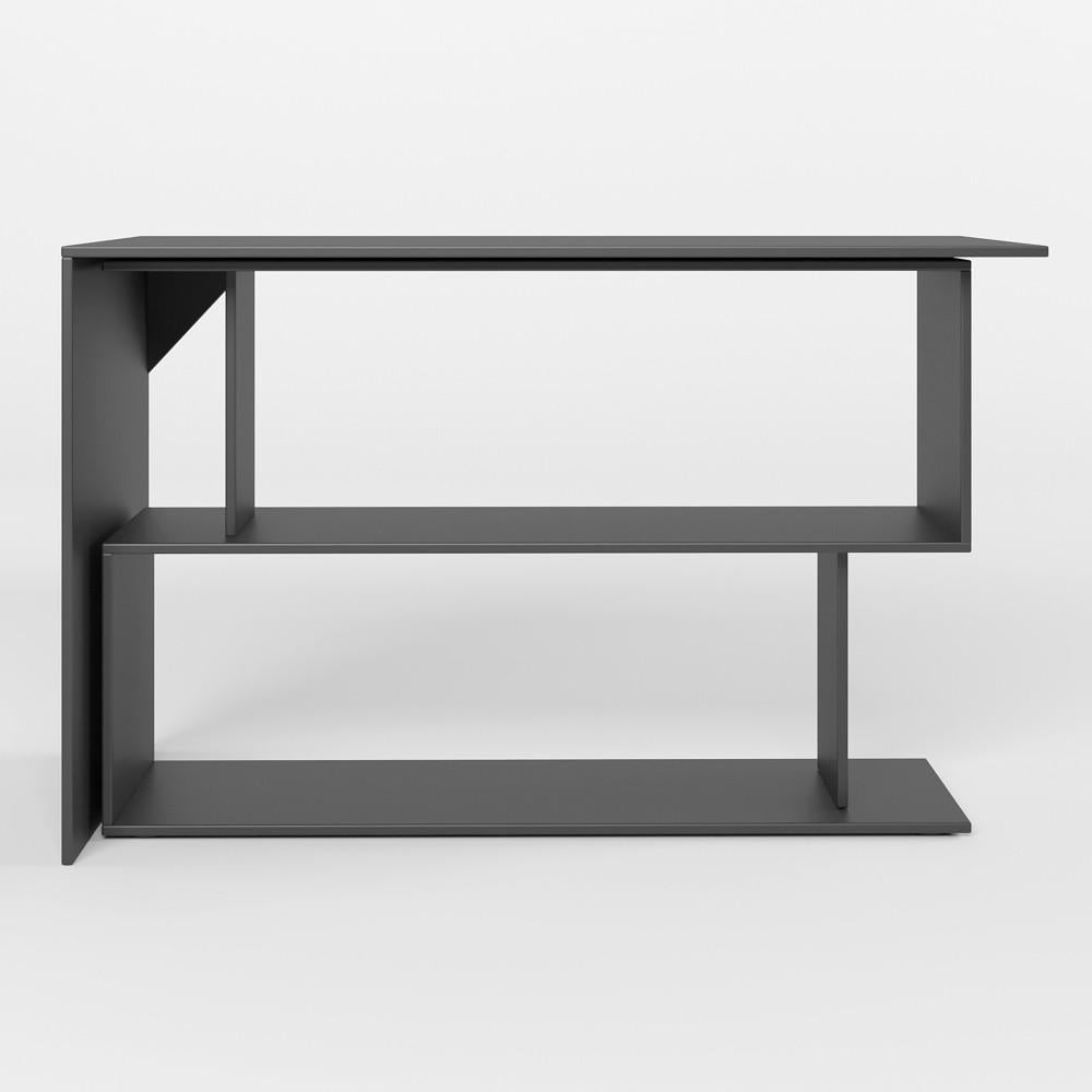 Компьютерный стол поворотный с полками М-Зон Джеко 1200 Антрацит (MZN-031033) - фото 6 Компьютерный стол поворотный с полками М-Зон Джеко 1200 Антрацит (MZN-031033) - фото 6