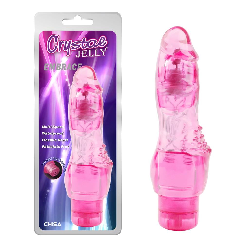 Вибратор Chisa Crystal Jelly Embrace с рельефом в области клитора для дополнительной стимуляции (78056 / CN-601378056)