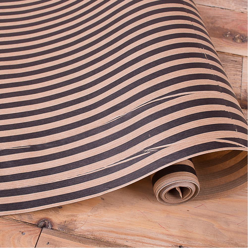 Бумага подарочная Полоска 70 см 10 м Крафт (468-135)