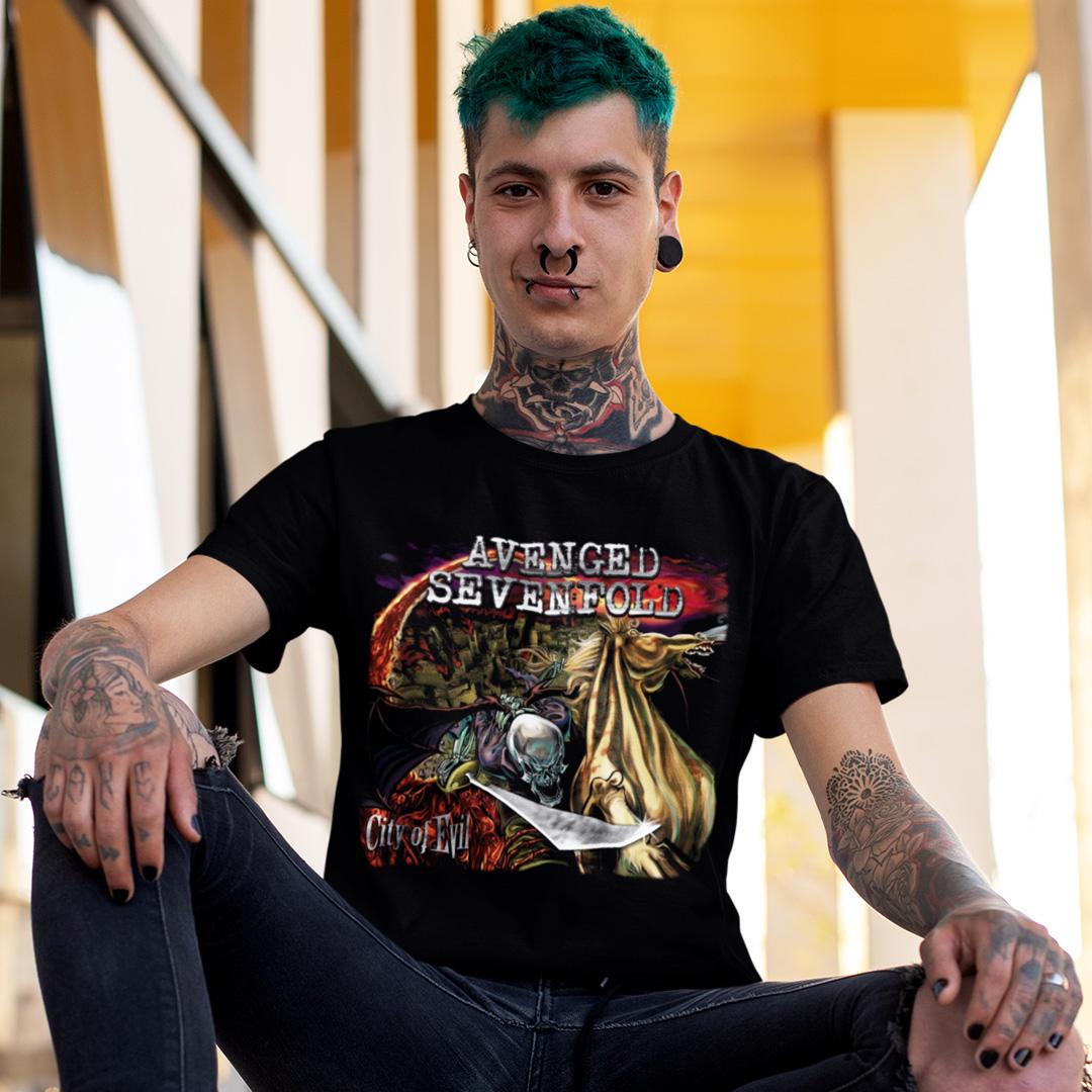 Футболка унісекс Avenged Sevenfold City Of Evil 2005 XL Чорний (00000005969)