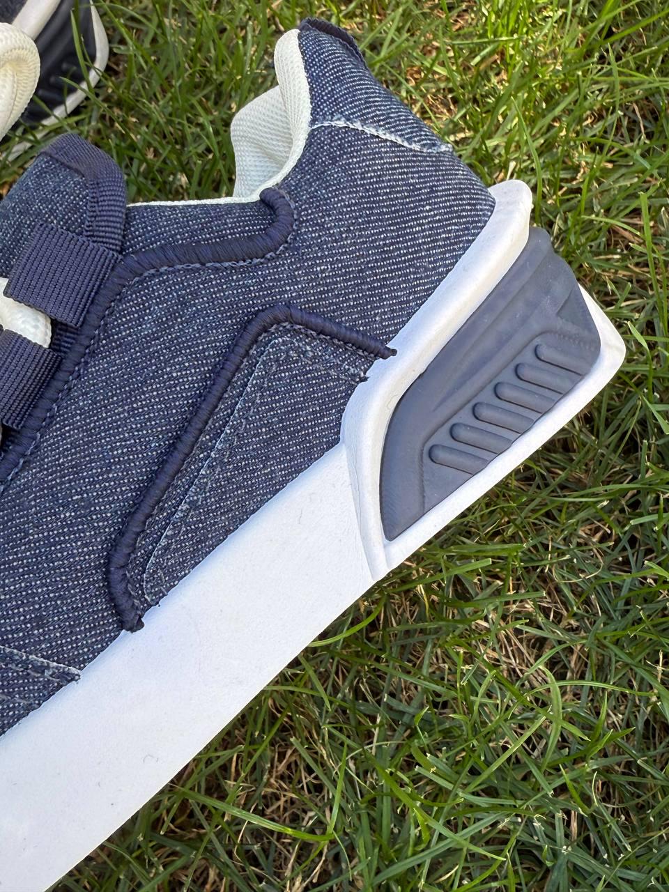 Кеди жіночі Violeta 143-46 джинсові на шнурівці р. 39 Синій/Білий (5043) - фото 3