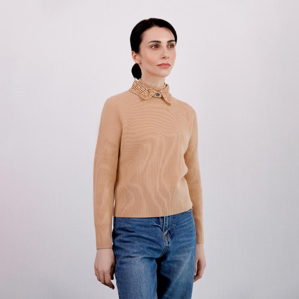 Светр жіночий кашеміровий Brunello Cucinelli S Бежевий (2589902315)