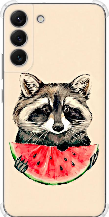 Чехол на Samsung Galaxy S22 Plus Енотик с арбузом (4605sp-2495-42517) Чехол на Samsung Galaxy S22 Plus Енотик с арбузом (4605sp-2495-42517)