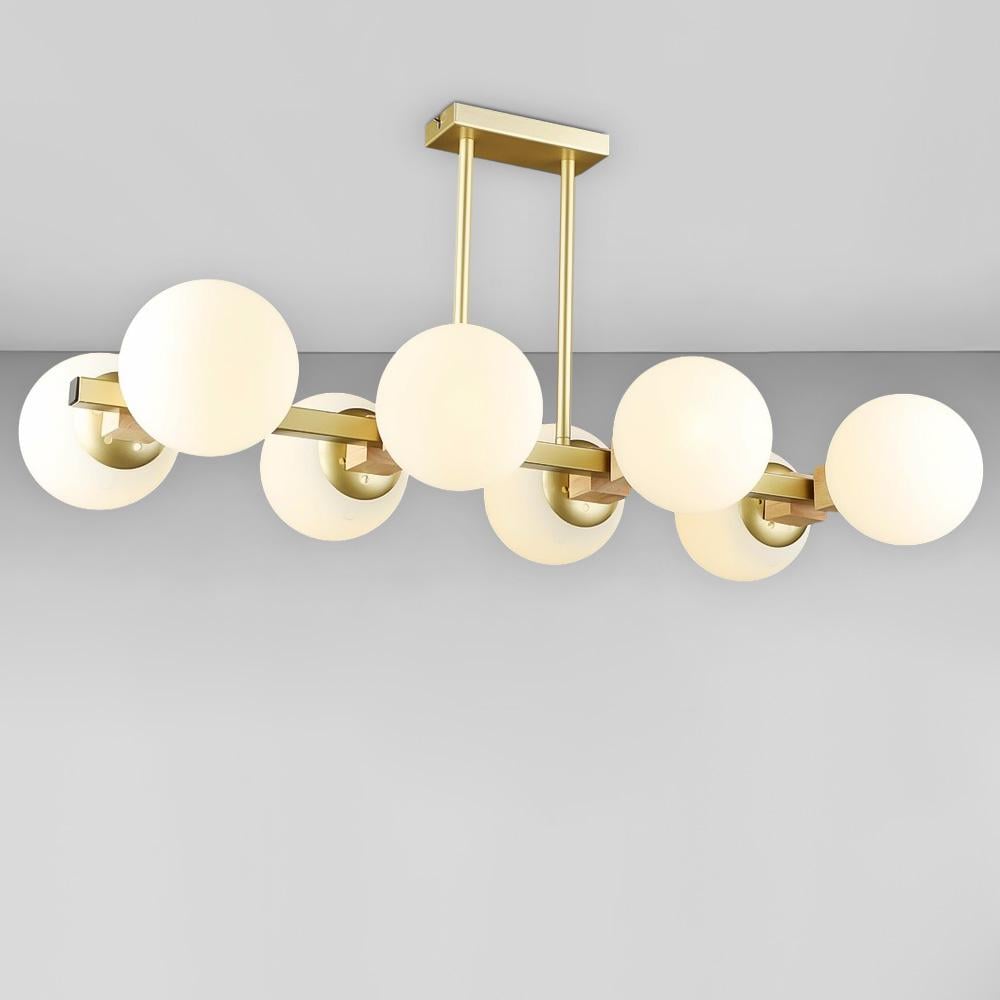 Люстра молекула потолочная Light House SRS-20496/8 GD плафоны белые Золотой Люстра молекула потолочная Light House SRS-20496/8 GD плафоны белые Золотой
