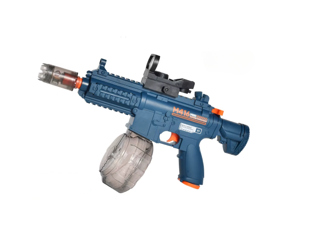 Детский водный автомат M416 электрический на аккумуляторе с подсветкой Синий (2573330293)