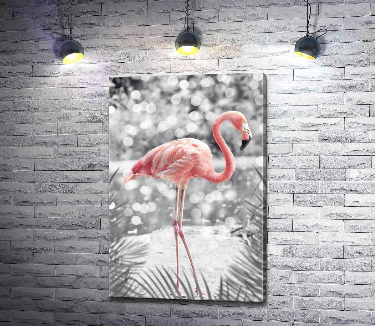 Картина ArtPoster Розовое вкрапление нежности в силуэте фламинго 66x100 см Модуль №1 (001412) Картина ArtPoster Розовое вкрапление нежности в силуэте фламинго 66x100 см Модуль №1 (001412)