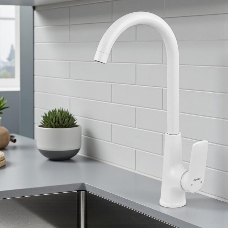 Смеситель PLAMIX LUCAS-011 с высоким изливом однорычажный пластик Белый (b-PM0714) - фото 7 Смеситель PLAMIX LUCAS-011 с высоким изливом однорычажный пластик Белый (b-PM0714) - фото 7