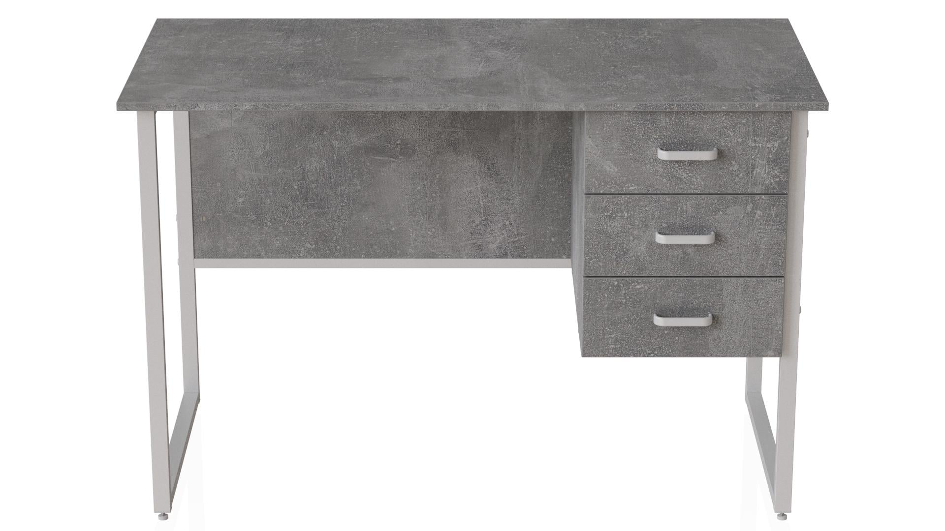 Стіл комп'ютерний Ferrum-decor Гаррі ДСП 16 мм 75x140x70 см Білий/Бетон (FRD-107303) Стіл комп'ютерний Ferrum-decor Гаррі ДСП 16 мм 75x140x70 см Білий/Бетон (FRD-107303)