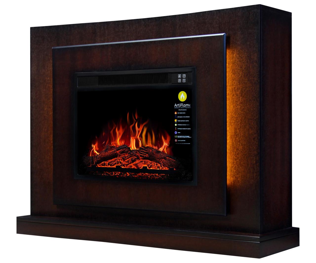 Каминокомплект ArtiFlame LUCCA AF23S Махагон Коричневый Антик