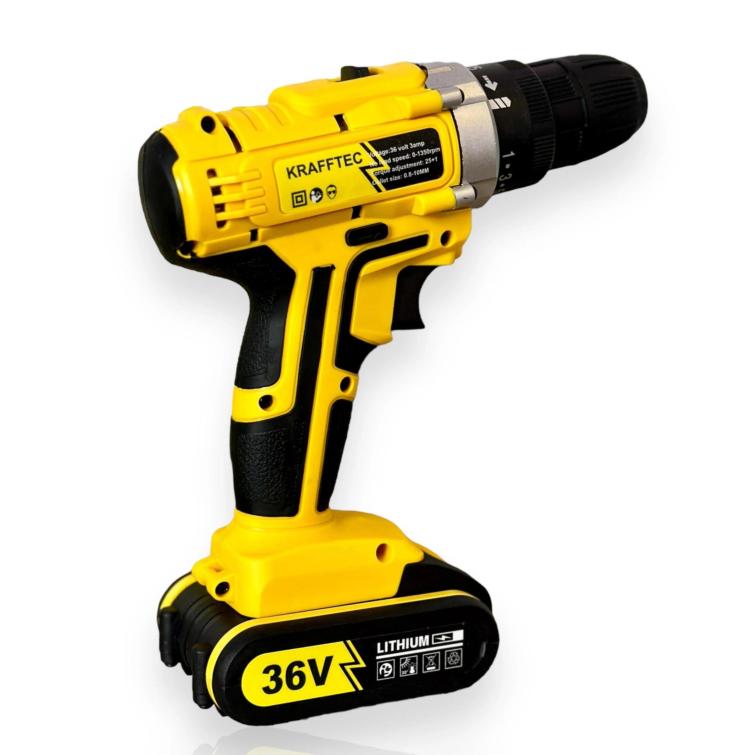 Шуруповерт ударный Krafftec FD-745 36V 2 аккумулятора (17648181)