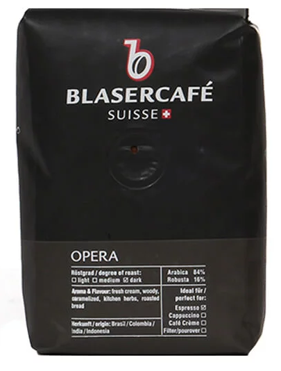 Кава в зернах смажена Blasercafe Opera 250 г Швейцарія