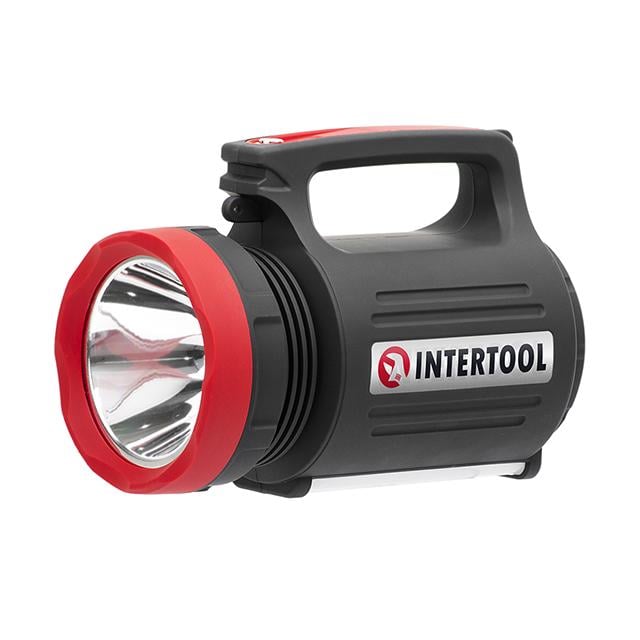 Фонарь аккумуляторный Intertool LB-0105 1 LED 5 W + 22 SMD выносная солнечная панель/2 led лампы кабель/для зарядки телефона-планшета