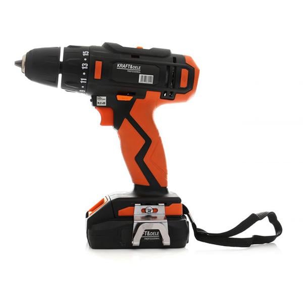 Дрель-шуруповерт аккумуляторный Kraft&Dele 18 В/1,3 Ач Li-Ion сверла/биты (KD1671) - фото 4 Дрель-шуруповерт аккумуляторный Kraft&Dele 18 В/1,3 Ач Li-Ion сверла/биты (KD1671) - фото 4