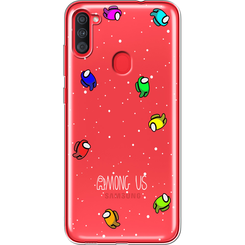 Чехол Boxface Samsung A115 Galaxy A11 Among Us Invisible Прозрачный силикон (39628-bk76-39628)