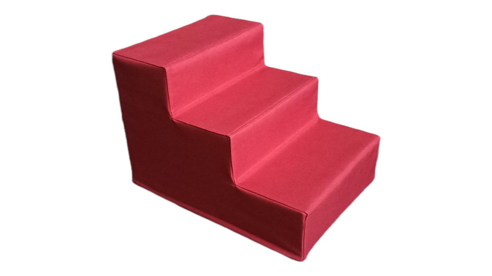 Лесенка для собак 36х35х50 см ткань Рогожка Красный - фото 1 Лесенка для собак 36х35х50 см ткань Рогожка Красный - фото 1