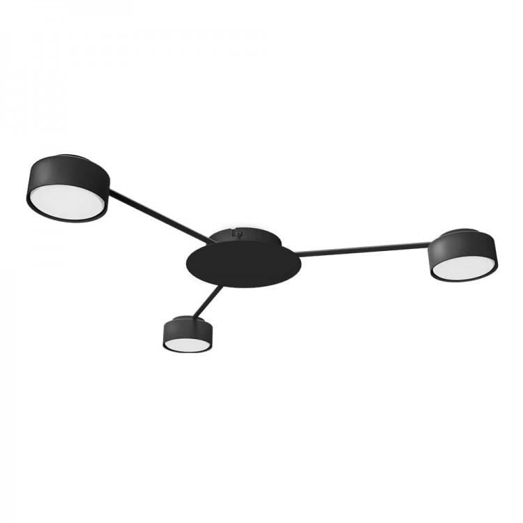 Потолочный светильник в коридор на кухню балкон Ledcoin ML471-3 Black (iz17259)