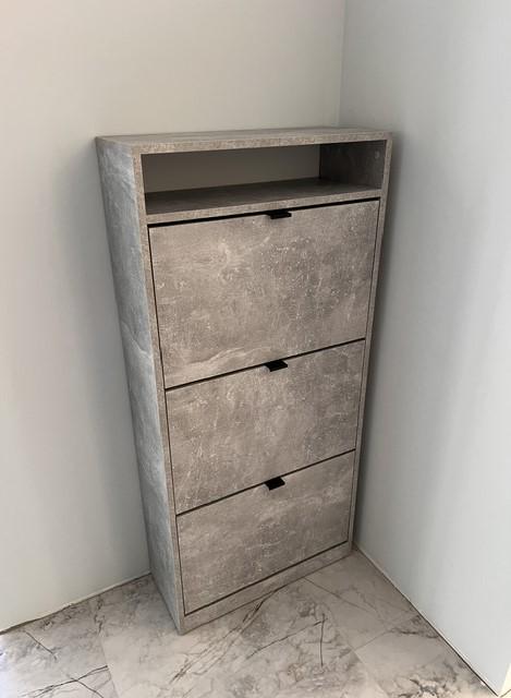 Тумба для обуви HOME CREATION на 3 отдела Серый бетон (ART2158) Тумба для обуви HOME CREATION на 3 отдела Серый бетон (ART2158)