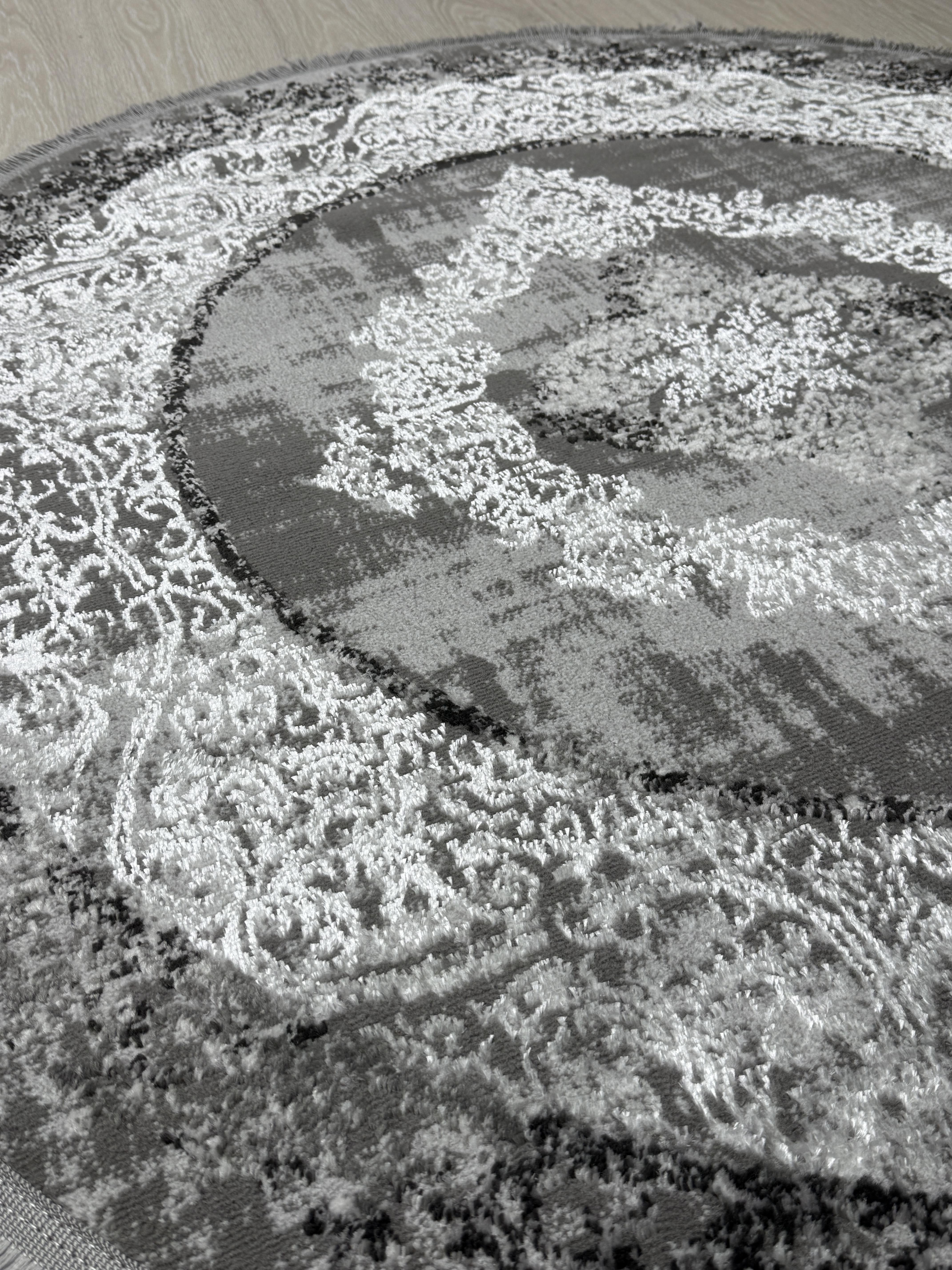 Ковер Mars с невысоким ворсом 200x200 см круг Серый (B251BKG/AGS13) - фото 6 Ковер Mars с невысоким ворсом 200x200 см круг Серый (B251BKG/AGS13) - фото 6