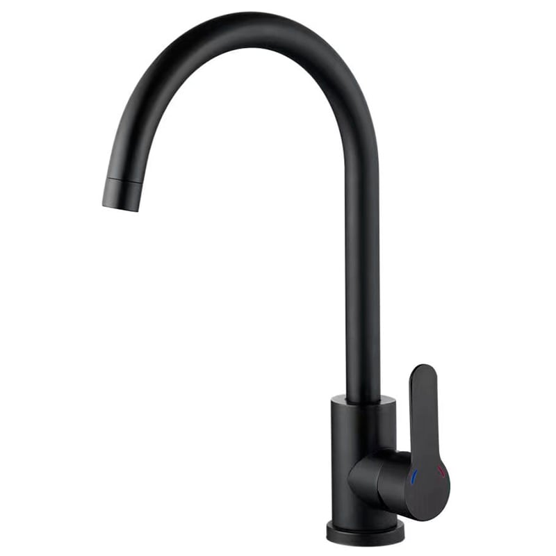 Смеситель для кухни Zerix DAX-011 настенный из нержавеючей стали SUS304 Black (ZX4817)