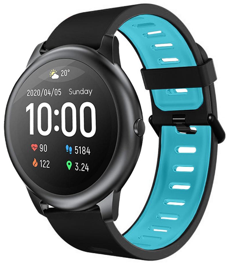 Ремешок Traf для Haylou Smart Watch Solar LS05 Black-Blue (23308)