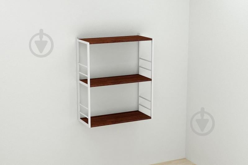 Книжкова полиця універсальна Ferrum-decor Стім 2 74x63x26 білий ДСП Венге 16мм (XK00048)