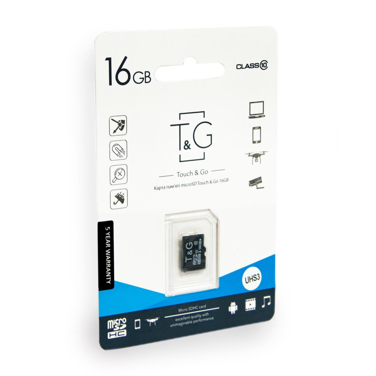 Карта памяти для фотоаппарата T&G micro SD HC Class 10 16 GB (UHS-3) (1008931-Black) Карта памяти для фотоаппарата T&G micro SD HC Class 10 16 GB (UHS-3) (1008931-Black)