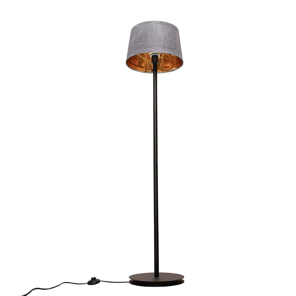 Торшер MSK Electric из ткани под лампу Е27 NL 3621 BK+GR Серый/Черный (NL 3621 BK+GR)