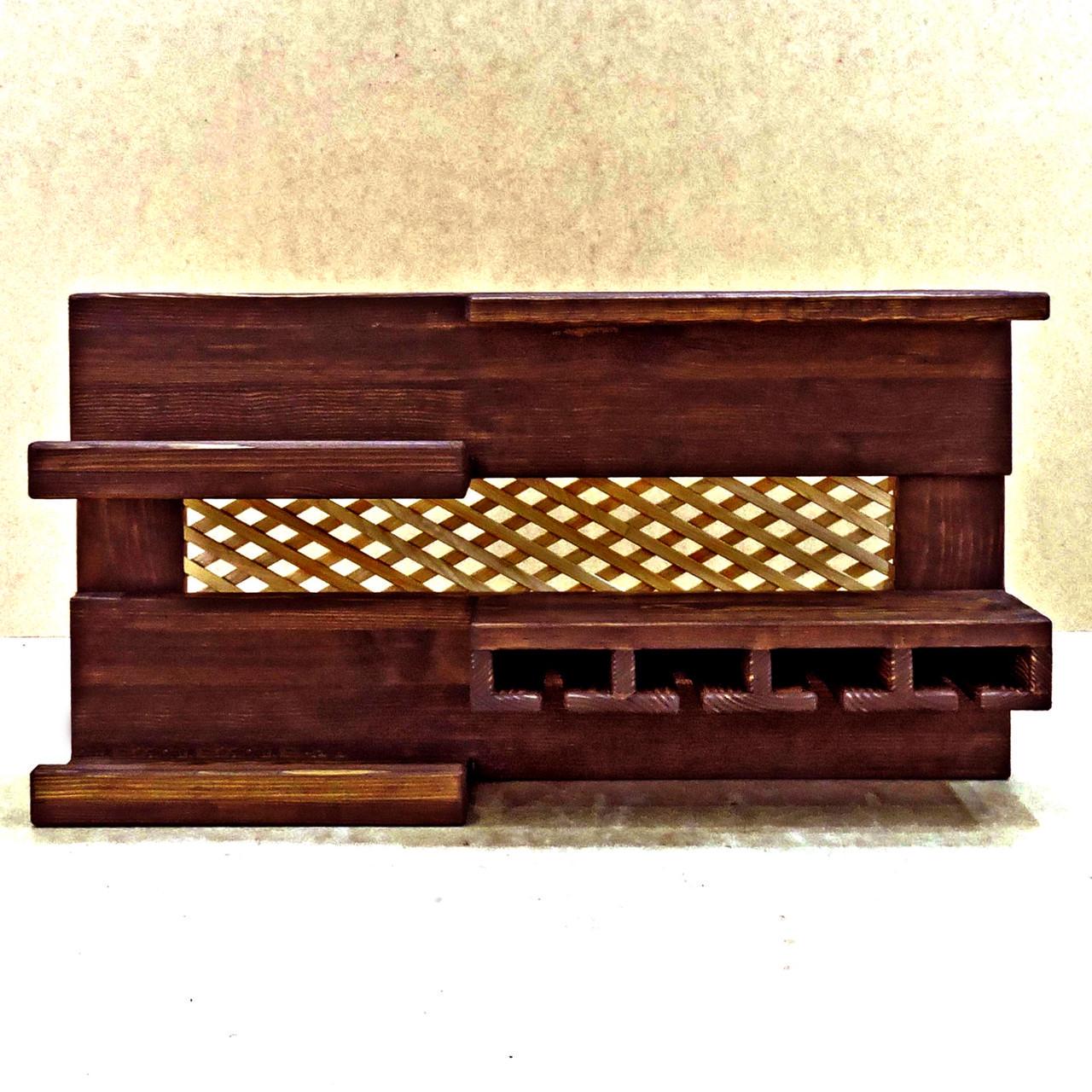 Полка для вина настенная из дерева Тояма Савоярди (ПНК-001215)