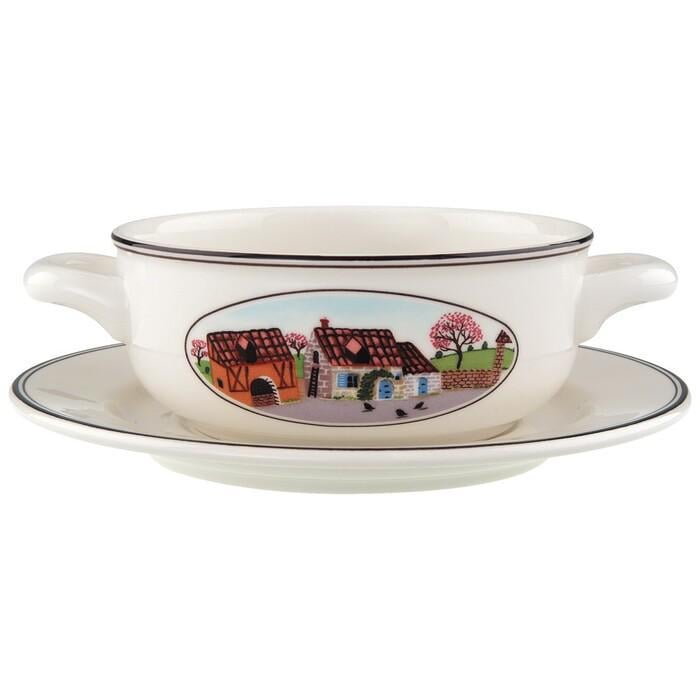 Пиала для супа/бульона Villeroy & Boch Design Naif с блюдцем