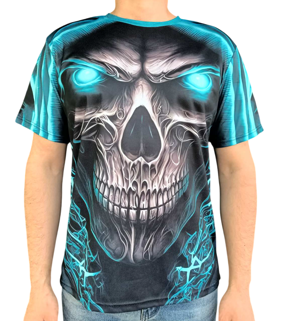 Футболка Скелет з блакитними очима L (548) Футболка Скелет з блакитними очима L (548)