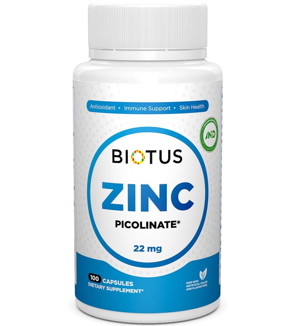 Микроэлемент Цинк Biotus Zinc Picolinate 22 мг 100 Caps (BIO-530487)