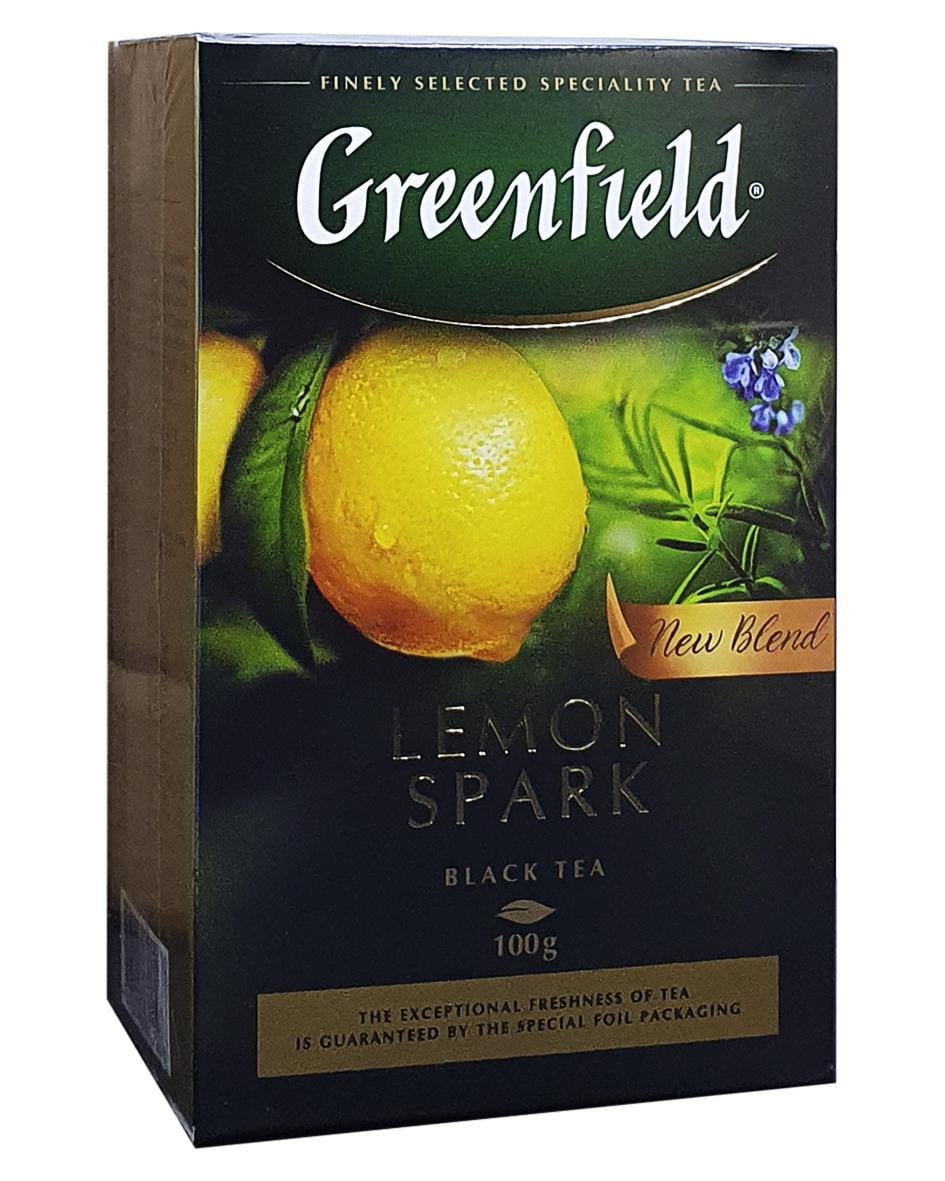 Чай черный Greenfield Lemon Spark с цедрой и ароматом лимона 100 г (680)