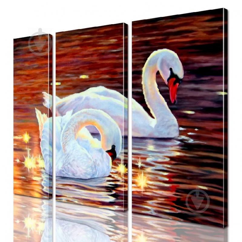 Модульная картина Лебеди ADJ0125 размер 95 х 120 см