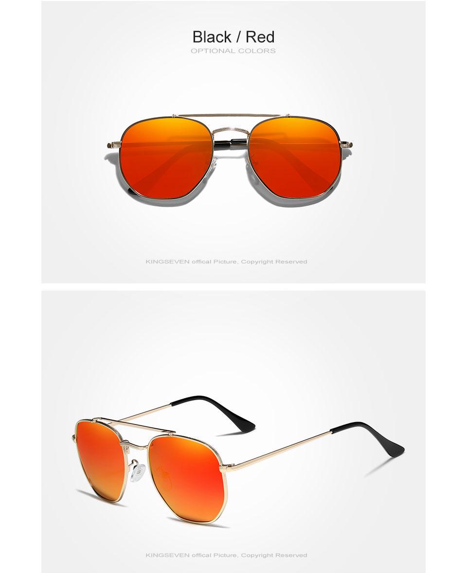 Класичні сонцезахисні окуляри KINGSEVEN DESIGN N7748 Авіатори з поляризованими лінзами Золотий/Червоний - фото 3 Класичні сонцезахисні окуляри KINGSEVEN DESIGN N7748 Авіатори з поляризованими лінзами Золотий/Червоний - фото 3