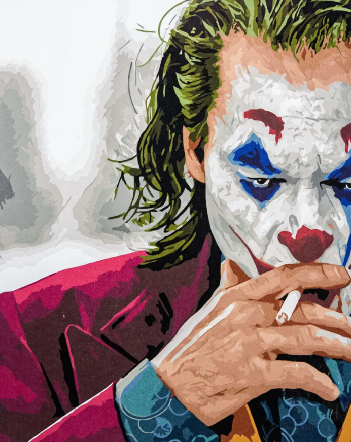 Картина по номерам Strateg Джокер Мнения на лице 40x50 см (VA-3088)