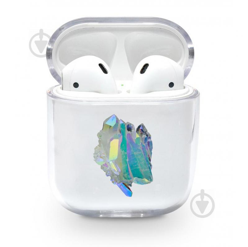 Прозрачный силиконовый чехол Apple AirPods с рисунком - Опал (KAP1129)