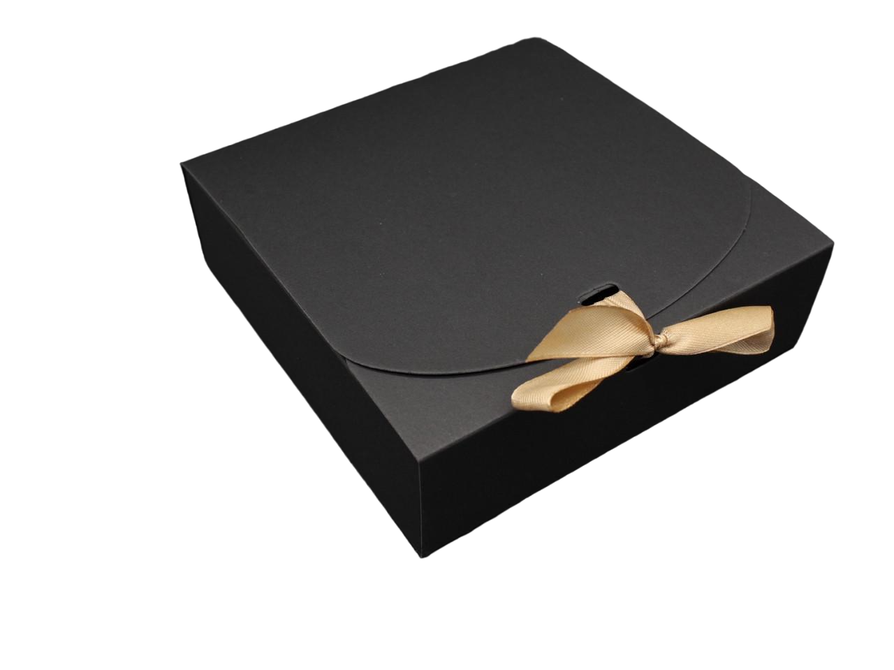 Коробка подарочная с ленточкой сборная с откидной крышкой 16,5х16,5х5 см Черный (OA-29) - фото 1 Коробка подарочная с ленточкой сборная с откидной крышкой 16,5х16,5х5 см Черный (OA-29) - фото 1
