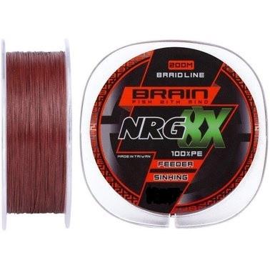 Шнур Brain NRG 8X потопаючий 200 м 0,10 мм 8,4 кг Brown (1858.20.88)