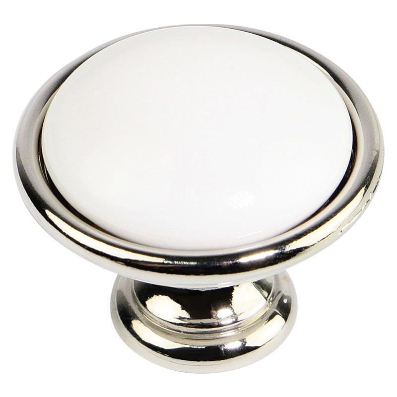 Мебельная ручка Bosetti Marella CL 24316.01.035 Никель полированный/Белый (18783)